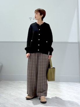 「アイテム（バッグ、グリーン系）」を使った、nakamu29さん（レディース・156cm）の秋コーディネート