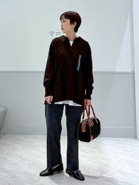 「アイテム（カーディガン/ボレロ）」を使った、nakamu29さん（レディース・156cm・40代）の秋コーディネート