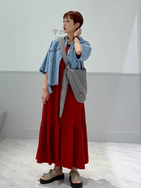 「GLOBAL WORK（グローバルワーク）のアイテム（ワンピース/ドレス）」を使った、nakamu29さん（レディース・156cm）の夏コーディネート