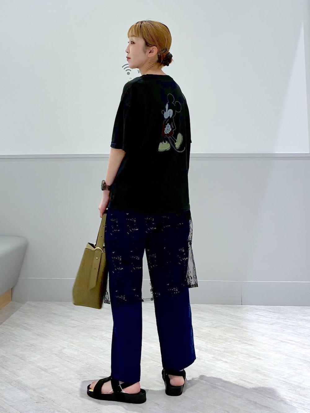 nakamu29さんの「レースラップベルト/147075（GLOBAL WORK）」を使ったコーディネートの1枚目の写真