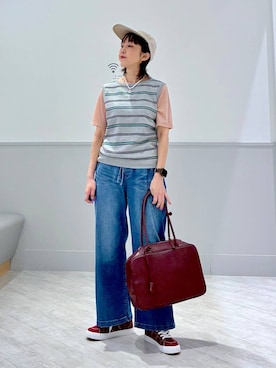 「GLOBAL WORK（グローバルワーク）のアイテム（帽子）」を使った、nakamu29さん（レディース・156cm）の春コーディネート