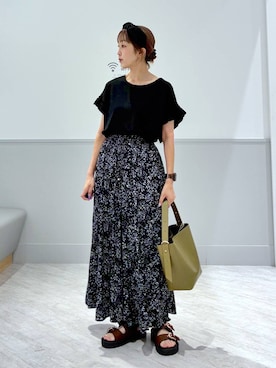 「アイテム（ヘアアクセサリー）」を使った、nakamu29さん（レディース・156cm・40代）の夏コーディネート