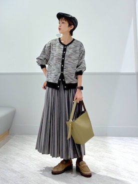 「アイテム（ハンチング/ベレー帽）」を使った、nakamu29さん（レディース・156cm）の秋コーディネート
