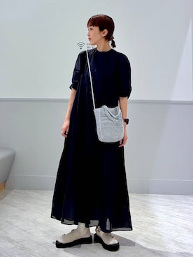 「アイテム（クラッチバッグ、シルバー系）」を使った、nakamu29さん（レディース・156cm）の春コーディネート