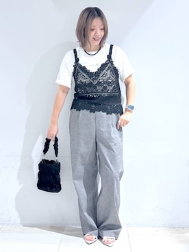 「GLOBAL WORK（グローバルワーク）のアイテム」を使った、たかなさん（レディース・162cm）の夏コーディネート
