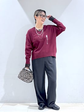 「アイテム（サングラス）」を使った、たかなさん（レディース・162cm）の秋コーディネート