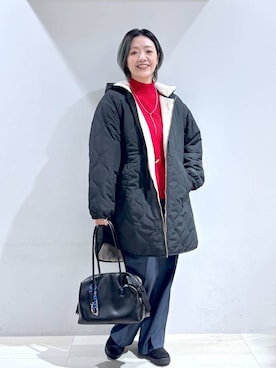 撥水キルトファーコート/499671を使った人気ファッション 撥水キルトファーコート/499671を使った人気ファッション