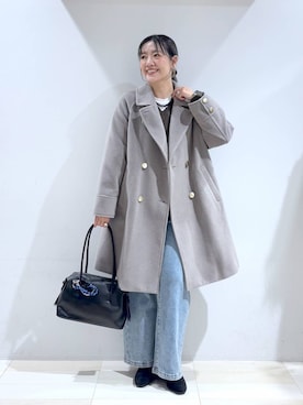 「アイテム（ヘアアクセサリー）」を使った、たかなさん（レディース・162cm）の冬コーディネート