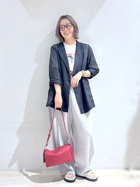 「GLOBAL WORK（グローバルワーク）のアイテム（パンツ）」を使った、たかなさん（レディース・162cm）の夏コーディネート