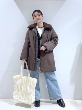 「アイテム（その他ヘアアクセサリー）」を使った、たかなさん（レディース・162cm）の冬コーディネート