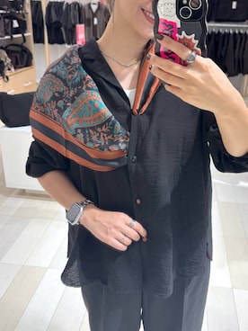 「LOWRYS FARM（ローリーズファーム）のアイテム（ストール/ショール）」を使った、たかなさん（レディース・162cm）の秋コーディネート