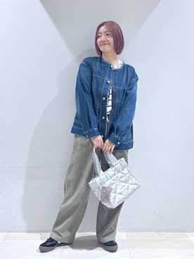 「GLOBAL WORK（グローバルワーク）のアイテム（トップス）」を使った、たかなさん（レディース・162cm）の春コーディネート