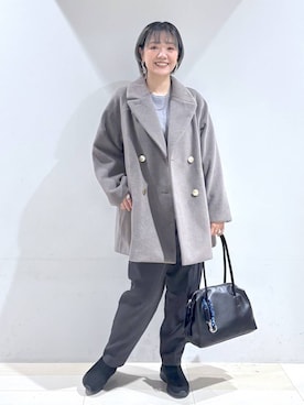 「GLOBAL WORK（グローバルワーク）のあったかウツクシルエットテーパードパンツ/575203（その他パンツ）」を使った、たかなさん（レディース・162cm）の秋コーディネート