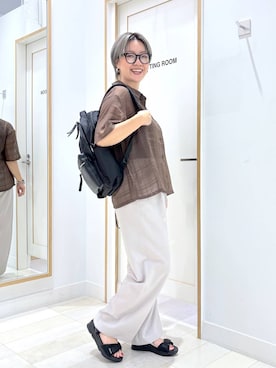 「アイテム（サングラス）」を使った、たかなさん（レディース・162cm）の夏コーディネート