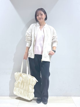 「GLOBAL WORK（グローバルワーク）のアイテム（ブルゾン）」を使った、たかなさん（レディース・162cm）の春コーディネート