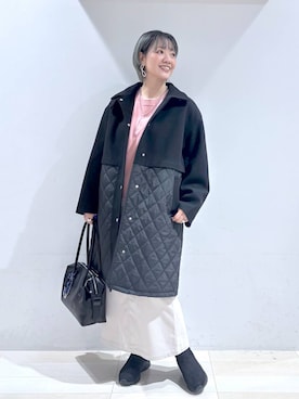 「アイテム（スウェット、ピンク系）」を使った、たかなさん（レディース・162cm）の秋コーディネート