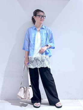 「GLOBAL WORK（グローバルワーク）のアイテム」を使った、たかなさん（レディース・162cm）の夏コーディネート