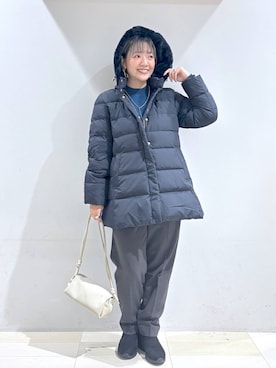 「GLOBAL WORK（グローバルワーク）のあったかウツクシルエットテーパードパンツ/575203（その他パンツ）」を使った、たかなさん（レディース・162cm）の秋コーディネート