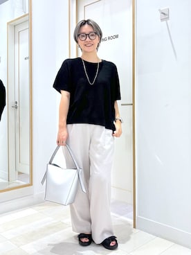 「GLOBAL WORK（グローバルワーク）のアイテム（パンツ）」を使った、たかなさん（レディース・162cm）の夏コーディネート