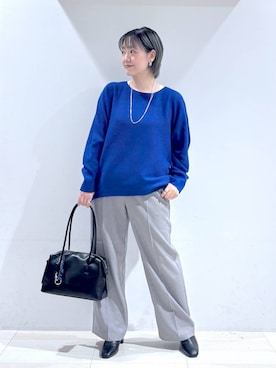 「GLOBAL WORK（グローバルワーク）のふわふわHugmeドルマンプルオーバー/595406（ニット/セーター）」を使った、たかなさん（レディース・162cm）の秋コーディネート