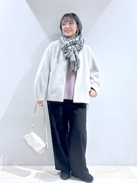 「アイテム（ノーカラーコート）」を使った、たかなさん（レディース・162cm）の秋コーディネート