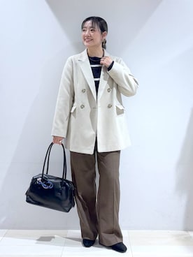 「アイテム（その他ヘアアクセサリー）」を使った、たかなさん（レディース・162cm）の冬コーディネート