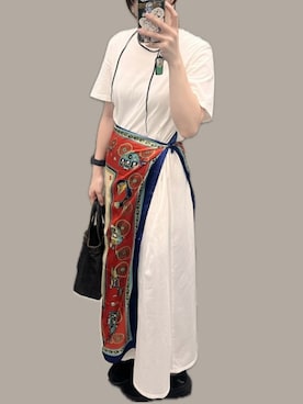 「骨格ストレート」｜「アイテム（財布/小物）」を使った、つんさん（レディース・158cm）の夏コーディネート