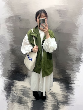 「w closet（ダブルクローゼット）のアイテム」を使った、つんさん（レディース・158cm）の秋コーディネート