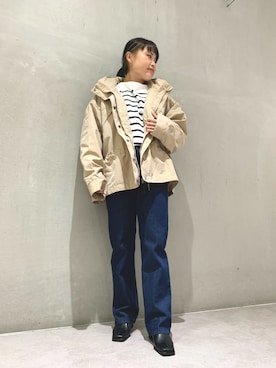 「WILD THINGS（ワイルドシングス）のアイテム（その他アウター）」を使った、maho.さん（レディース・156cm）の秋コーディネート