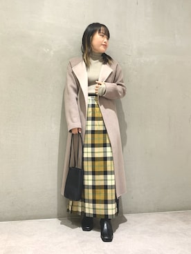 「URTECH」｜「アイテム（その他アウター）」を使った、maho.さん（レディース・156cm）の秋コーディネート