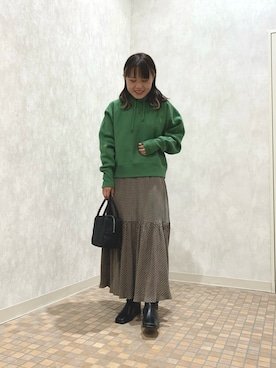 「URBAN RESEARCH（アーバンリサーチ）のアイテム（ボストンバッグ）」を使った、maho.さん（レディース・156cm）の秋コーディネート