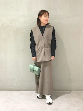 「アーバンリサーチ」｜「アイテム（その他）」を使った、maho.さん（レディース・156cm）の春コーディネート