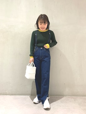 「LALO（ラロ）のアイテム」を使った、maho.さん（レディース・156cm）の冬コーディネート