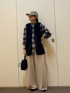 「アイテム（ジャケット/アウター）」を使った、おおしまゆなさん（レディース・162cm）の秋コーディネート