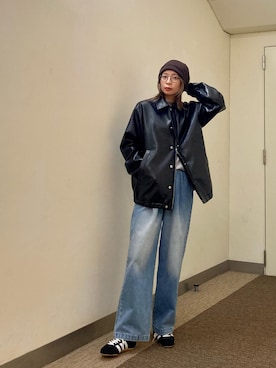 「adidas（アディダス）のadidas　TOKYO W（スニーカー）」を使った、おおしまゆなさん（レディース・162cm）の秋コーディネート