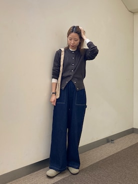 「アイテム（サンダル）」を使った、おおしまゆなさん（レディース・162cm）の秋コーディネート
