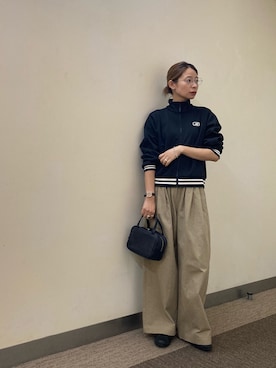 「かぐれ」｜「アイテム（ブルゾン）」を使った、おおしまゆなさん（レディース・162cm）の秋コーディネート