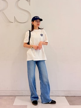 「URBAN RESEARCH DOORS（アーバンリサーチドアーズ）のアイテム（キャップ）」を使った、おおしまゆなさん（レディース・162cm）の春コーディネート