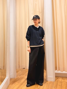 「URBAN RESEARCH DOORS（アーバンリサーチドアーズ）のアイテム（Tシャツ/カットソー）」を使った、おおしまゆなさん（レディース・162cm）の秋コーディネート