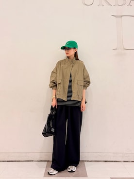 「アイテム（ハンドバッグ）」を使った、おおしまゆなさん（レディース・162cm）の春コーディネート