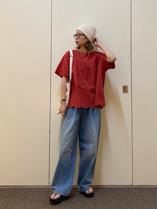 コットンリネンニットキャップ