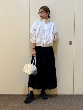 「アイテム（ブルゾン）」を使った、おおしまゆなさん（骨格ナチュラル・レディース・162cm）の夏コーディネート