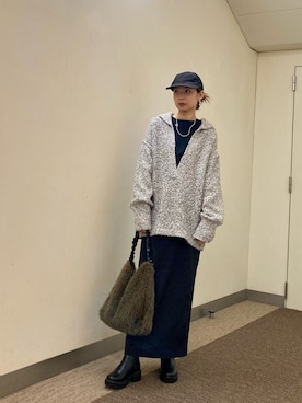 おおしまゆなさん（レディース・162cm）の冬コーディネート