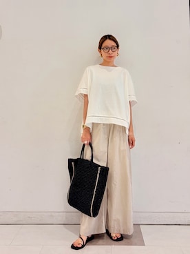 「かぐれ（カグレ）のアイテム」を使った、おおしまゆなさん（レディース・162cm）の夏コーディネート
