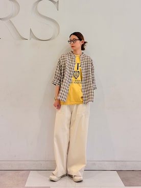 「FORK&SPOON（フォークアンドスプーン）のアイテム」を使った、おおしまゆなさん（レディース・162cm）の春コーディネート