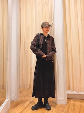 「EKAL（エカル）のアイテム」を使った、おおしまゆなさん（レディース・162cm）の秋コーディネート