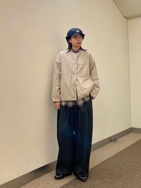 「HARUTA（ハルタ）の『別注』HARUTA×DOORS　キルトローファー（ローファー）」を使った、おおしまゆなさん（レディース・162cm）の秋コーディネート