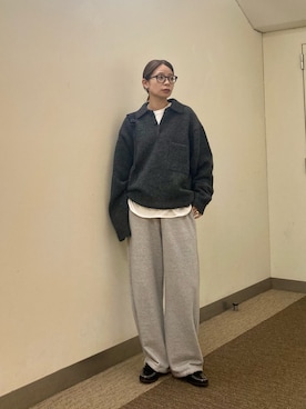 「HARUTA（ハルタ）の『別注』HARUTA×DOORS　キルトローファー（ローファー）」を使った、おおしまゆなさん（レディース・162cm）の秋コーディネート