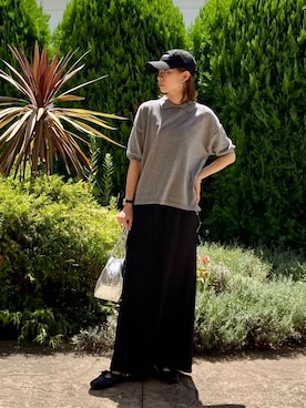 「URBAN RESEARCH DOORS（アーバンリサーチドアーズ）のスクエアトゥリボンミュール（サンダル）」を使った、おおしまゆなさん（レディース・162cm）の夏コーディネート