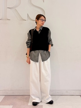 「URBAN RESEARCH DOORS（アーバンリサーチドアーズ）のアイテム（トートバッグ）」を使った、おおしまゆなさん（レディース・162cm）の秋コーディネート